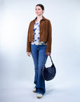 Giacca in renna con colletto camicia