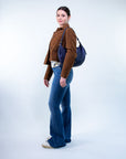 Giacca in renna con colletto camicia