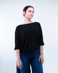 MAGLIA ¾ V VISCOSA SCATOLETTA COLLO BARCHETTA