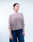 MAGLIA ¾ V VISCOSA SCATOLETTA COLLO BARCHETTA