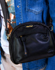 Borsa piccola a tracolla tessuto misto nylon