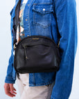 Borsa piccola a tracolla tessuto misto nylon