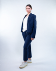 Giacca zip cotone collo camicia