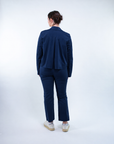 Giacca zip cotone collo camicia