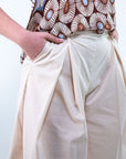 Bermuda in cotone stretch satin