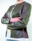Eco pelle (bimaterico) scollo Chanel