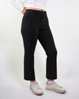 Pantalone vestibilità dritta cotone stretch satin