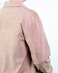Giacca in renna bomber con chiusura a clip corda
