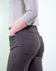 Jeans flare in cotone chocolate