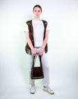 Gilet macramè con frange