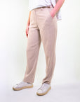 PANTALONE Dritto con 1/2 elastico in tencel