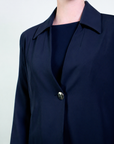 Giacca collo camicia con bottone in cady