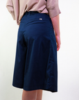 Bermuda in cotone stretch satin