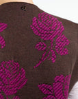 GILET RICAMATO MISTO LANA