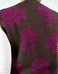 GILET RICAMATO MISTO LANA