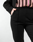 PANTALONI CON ELASTICO SLIM FIT CON CUCITURA APPLICATA