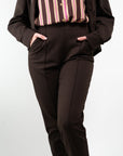 PANTALONI CON ELASTICO SLIM FIT CON CUCITURA APPLICATA