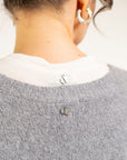CARDIGAN MISTO LANA BOTTONE GIOIELLO