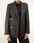 BLAZER GESSATO DOPPIO PETTO E PENCE