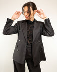 BLAZER GESSATO DOPPIO PETTO E PENCE
