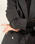 BLAZER GESSATO DOPPIO PETTO E PENCE