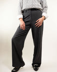 PANTALONE WIDE LEG DONNA MISTO LANA