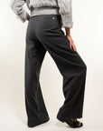 PANTALONE WIDE LEG DONNA MISTO LANA