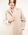 CAPPOTTO MONOPETTO TESSUTO RICCIOLINO