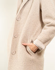 CAPPOTTO MONOPETTO TESSUTO RICCIOLINO