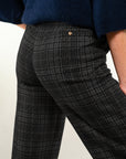 PANTALONI CON ELASTICO A GAMBA LARGA IN VELLUTO A COSTE