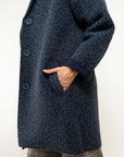 CAPPOTTO MONOPETTO TESSUTO RICCIOLINO