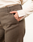 Pantalone gamba dritta check piccolo