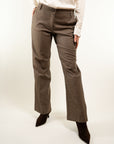 Pantalone gamba dritta check piccolo
