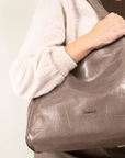 BORSA SHOPPING STAMPA EFFETTO COCCO