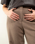 PANTALONE WIDE LEG DONNA MISTO LANA