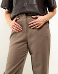 PANTALONE WIDE LEG DONNA MISTO LANA