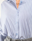 CAMICIA BALLOON POPELINE RIGATO