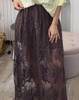 Gonnellone con elastico in Macrame