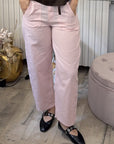 Pantalone Barrel lino e cotone