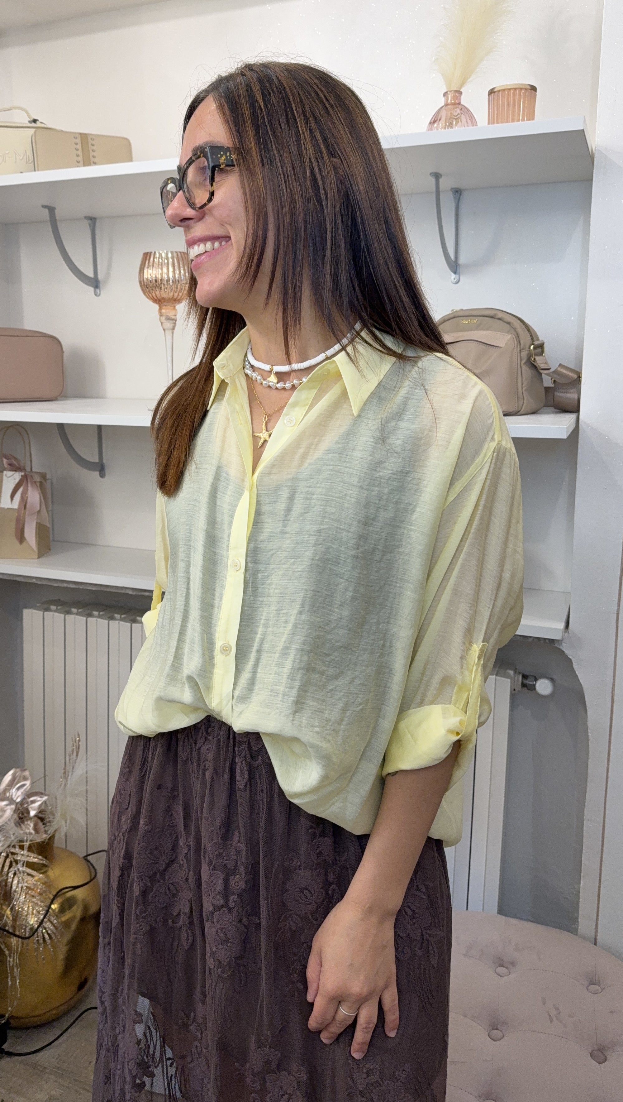 Camicia Over in Viscosa