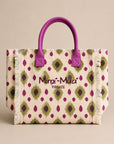 Maxi borsa con frange colore fantasia