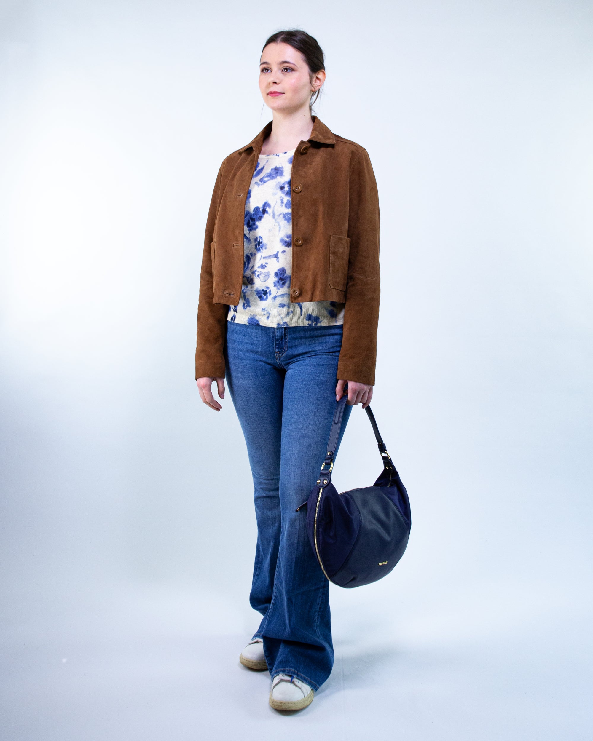 Giacca in renna con colletto camicia
