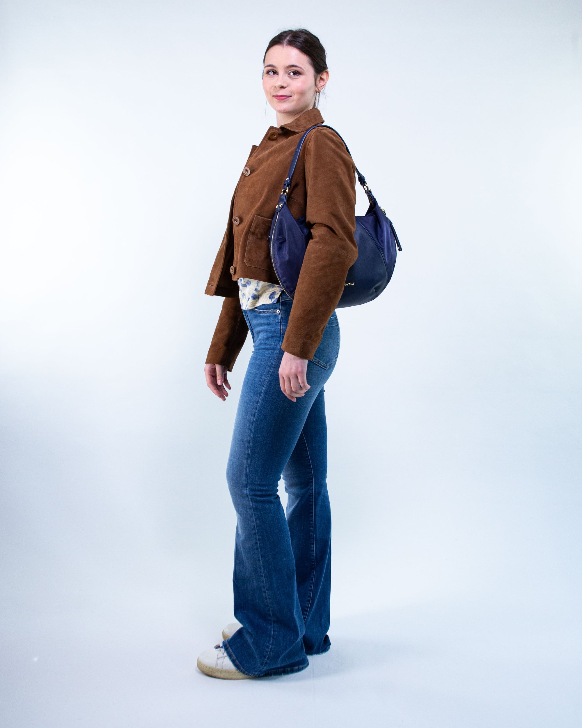 Giacca in renna con colletto camicia