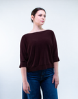 MAGLIA ¾ V VISCOSA SCATOLETTA COLLO BARCHETTA