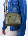 Borsa piccola a tracolla tessuto misto nylon