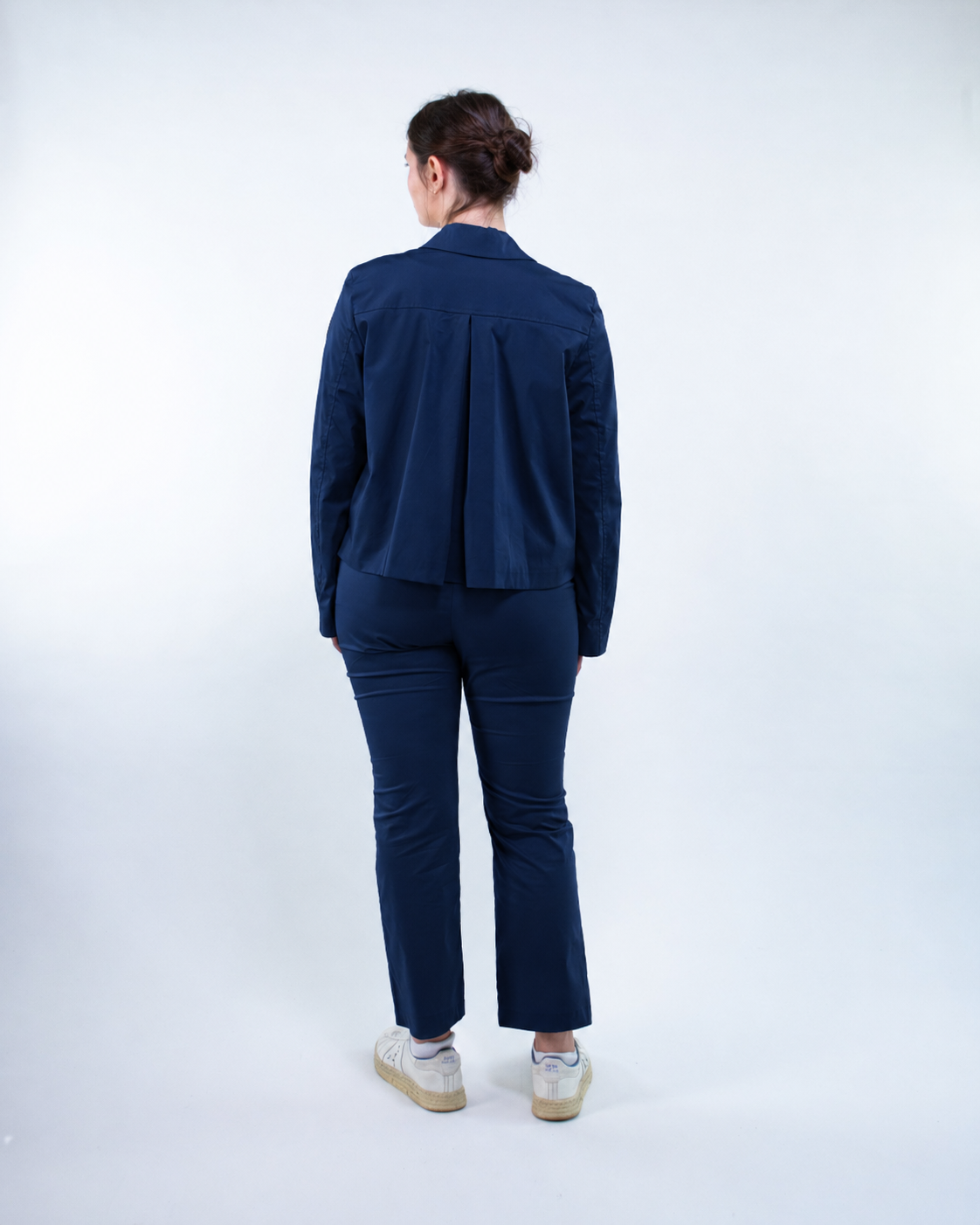 Giacca zip cotone collo camicia