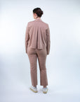 Giacca zip cotone collo camicia