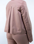 Giacca zip cotone collo camicia