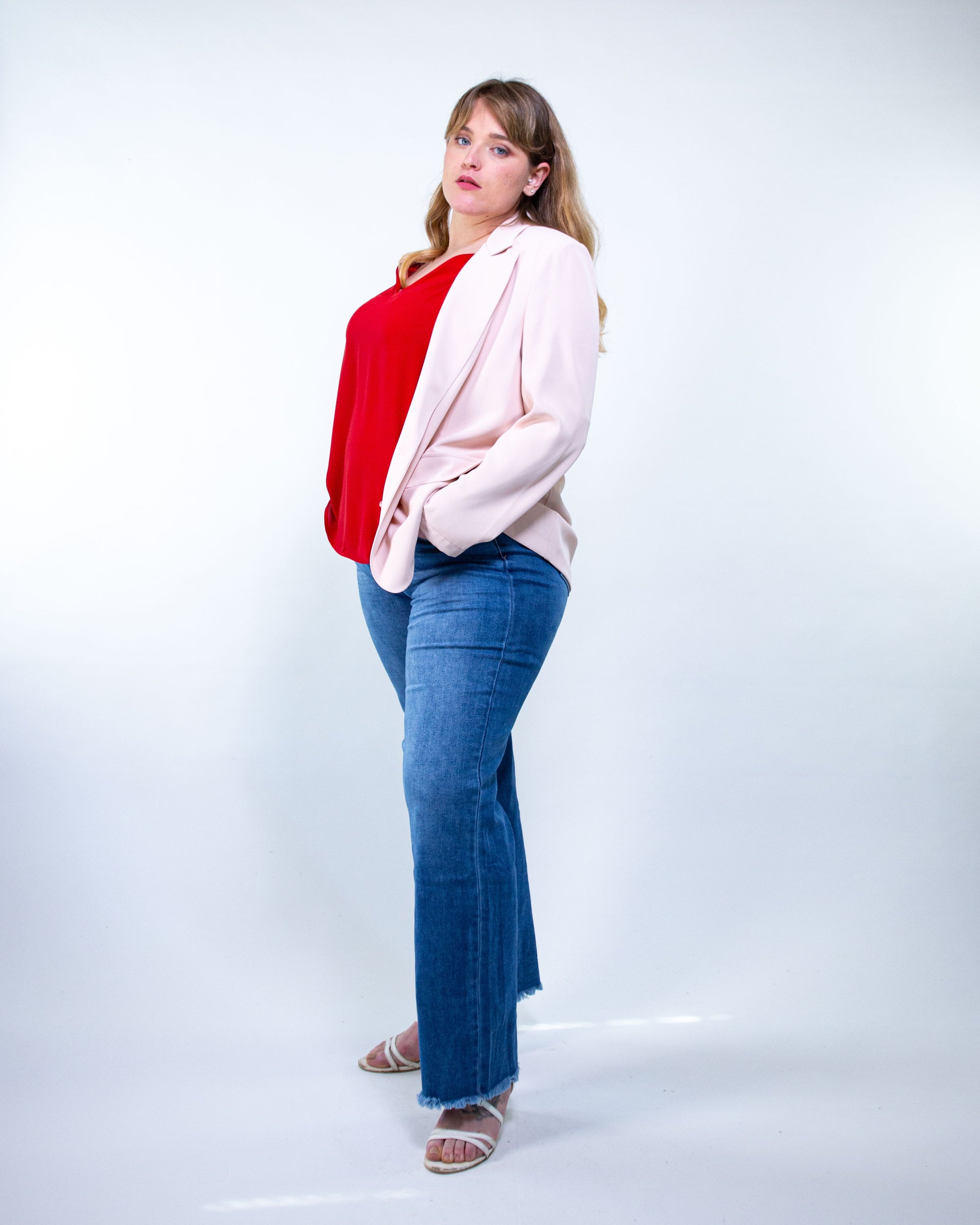 Blazer fluido un bottone