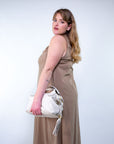 Borsa bauletto in pelle a mano con tracolla
